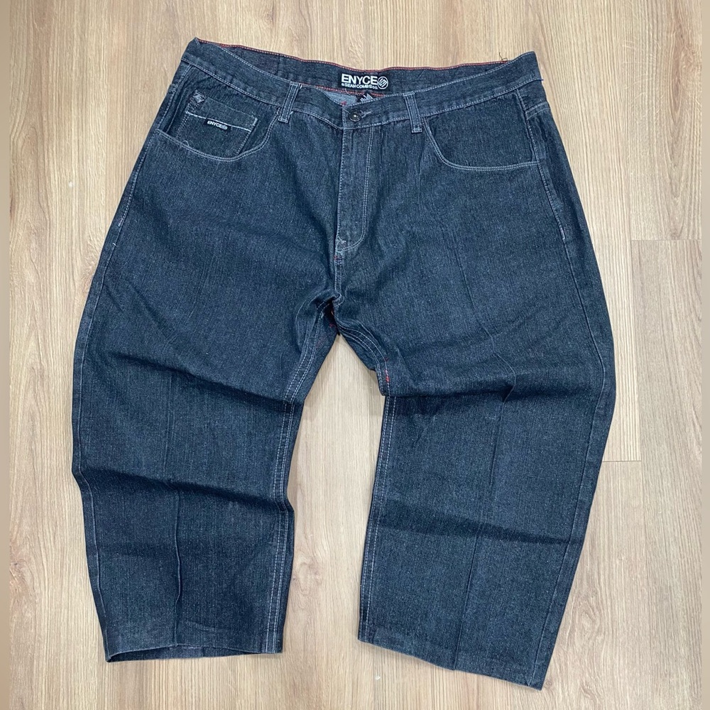 Enyce Men's Relaxed Fit Dark Blue Jeans